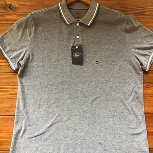 Men’s short sleeve Blue polo shirt.